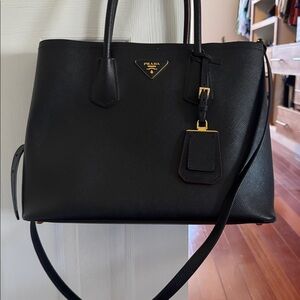 Prada medium Saffiano Cuir double tote